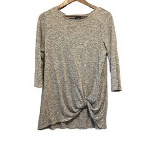 Chelsea & Theodore Womens Tunic Top Knot Front Beige Black Size M‎
